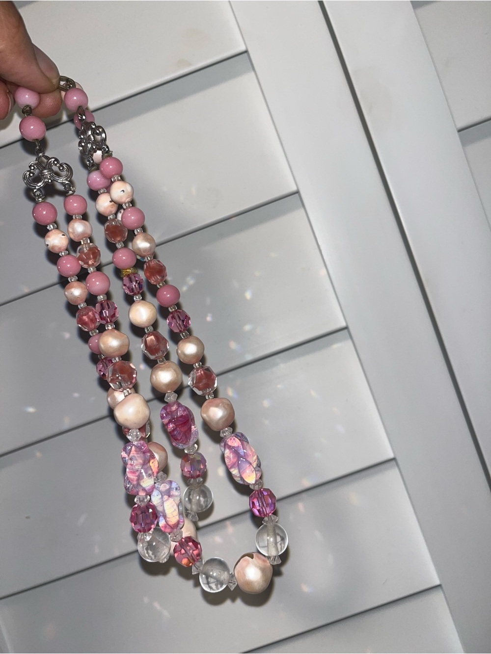 1pc Pink Beaded necklace